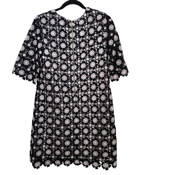 Kate Spade Shift Dress‎ 0 Daisy Crochet Lace Floral Black 3/4 Sleeves Wedding - Picture 6 of 16